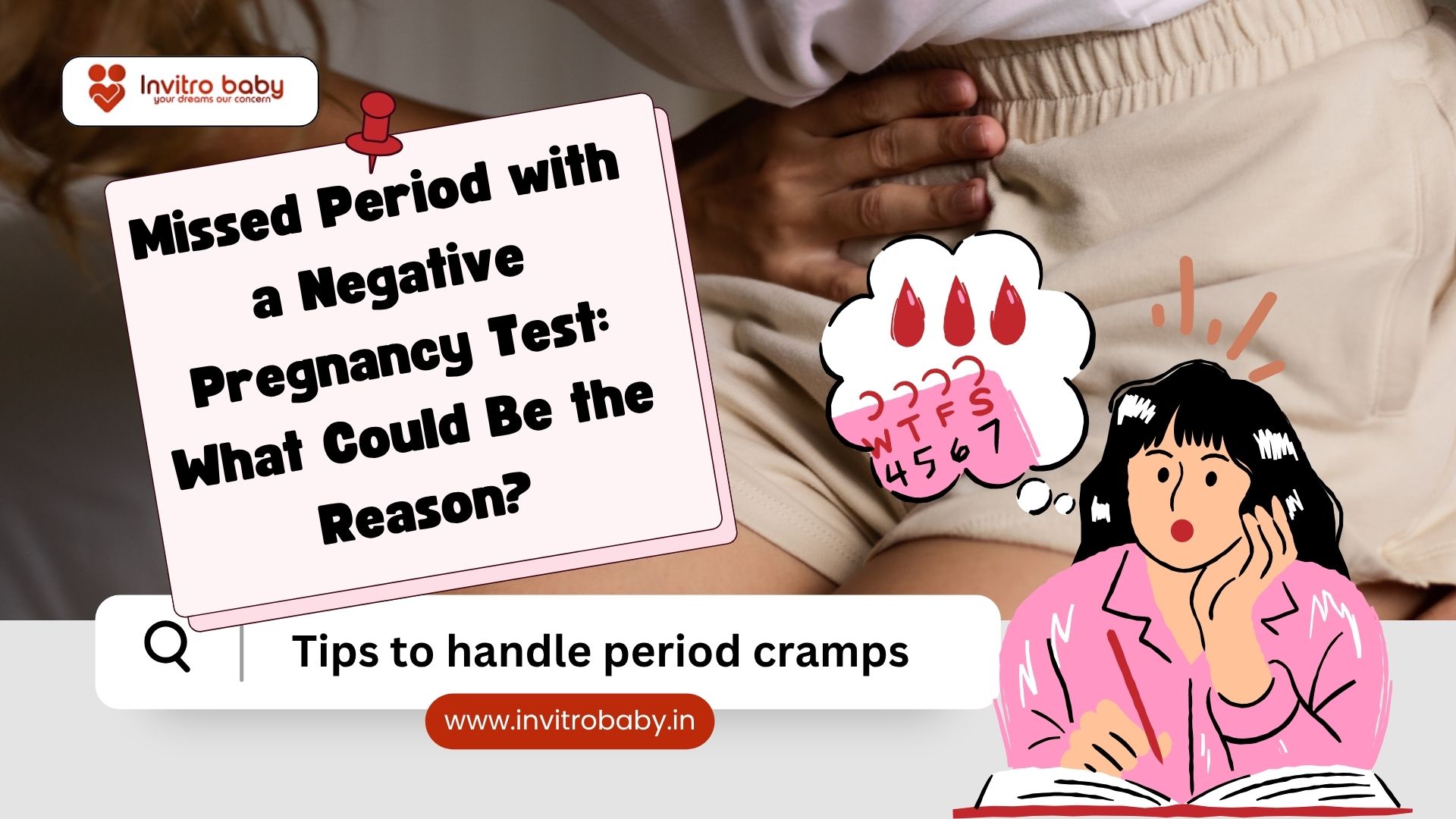 Woman concerned about late period, negative test, considering Fertility Clinic in Delhi.